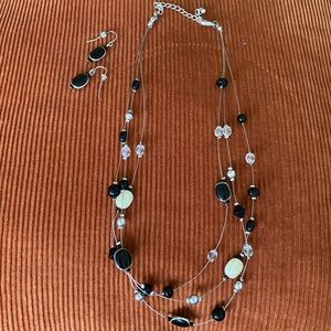 Vintage Jewelry Set Necklace + Earrings